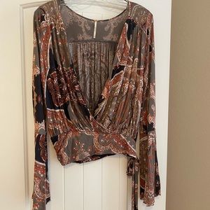 Free People Wrap Crop Top